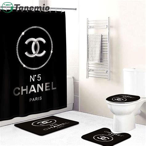 chanel no 5 shower curtain|chanel shower curtain sets.